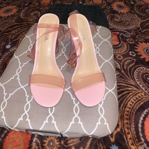 Pink clear heels (Just fab) size 7.5